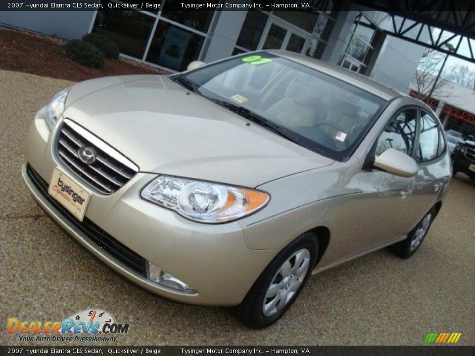 2007 Hyundai Elantra GLS Sedan Quicksilver / Beige Photo #10