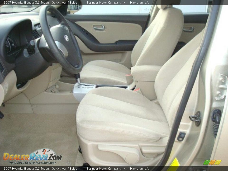 2007 Hyundai Elantra GLS Sedan Quicksilver / Beige Photo #11