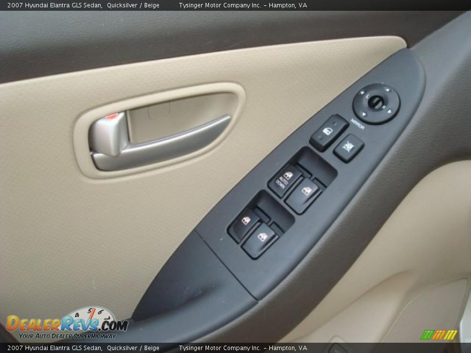 2007 Hyundai Elantra GLS Sedan Quicksilver / Beige Photo #13