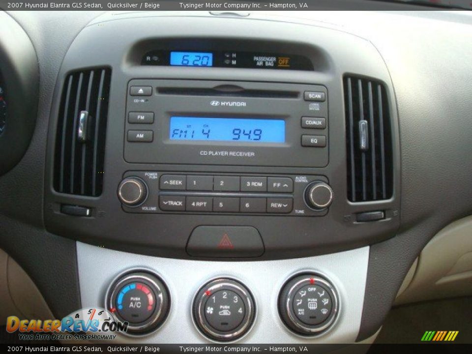 2007 Hyundai Elantra GLS Sedan Quicksilver / Beige Photo #14