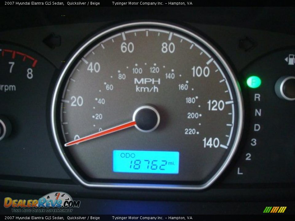 2007 Hyundai Elantra GLS Sedan Quicksilver / Beige Photo #16