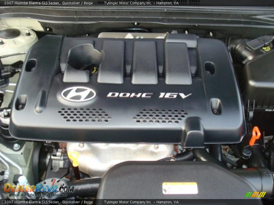 2007 Hyundai Elantra GLS Sedan Quicksilver / Beige Photo #18
