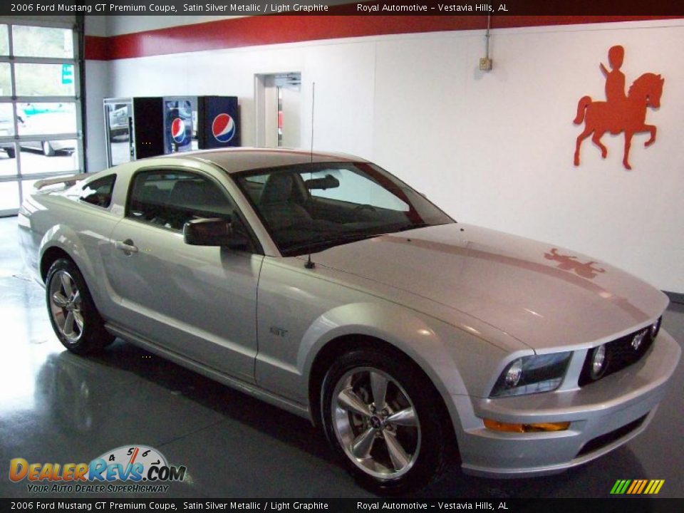 2006 Ford Mustang GT Premium Coupe Satin Silver Metallic / Light Graphite Photo #1