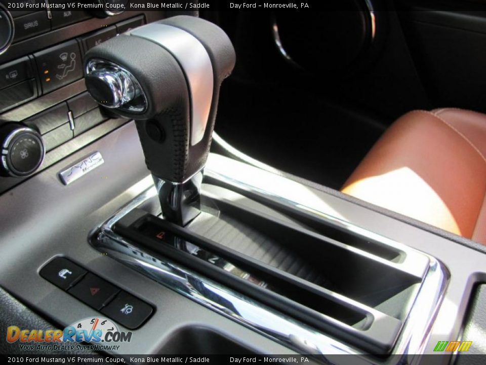 2010 Ford Mustang V6 Premium Coupe Kona Blue Metallic / Saddle Photo #12