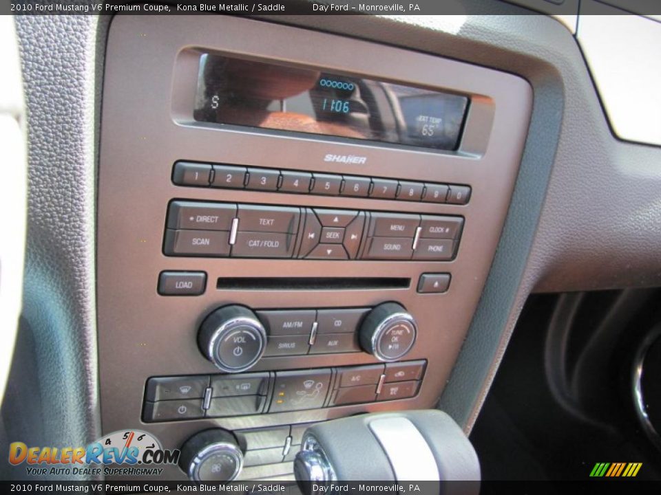 2010 Ford Mustang V6 Premium Coupe Kona Blue Metallic / Saddle Photo #13