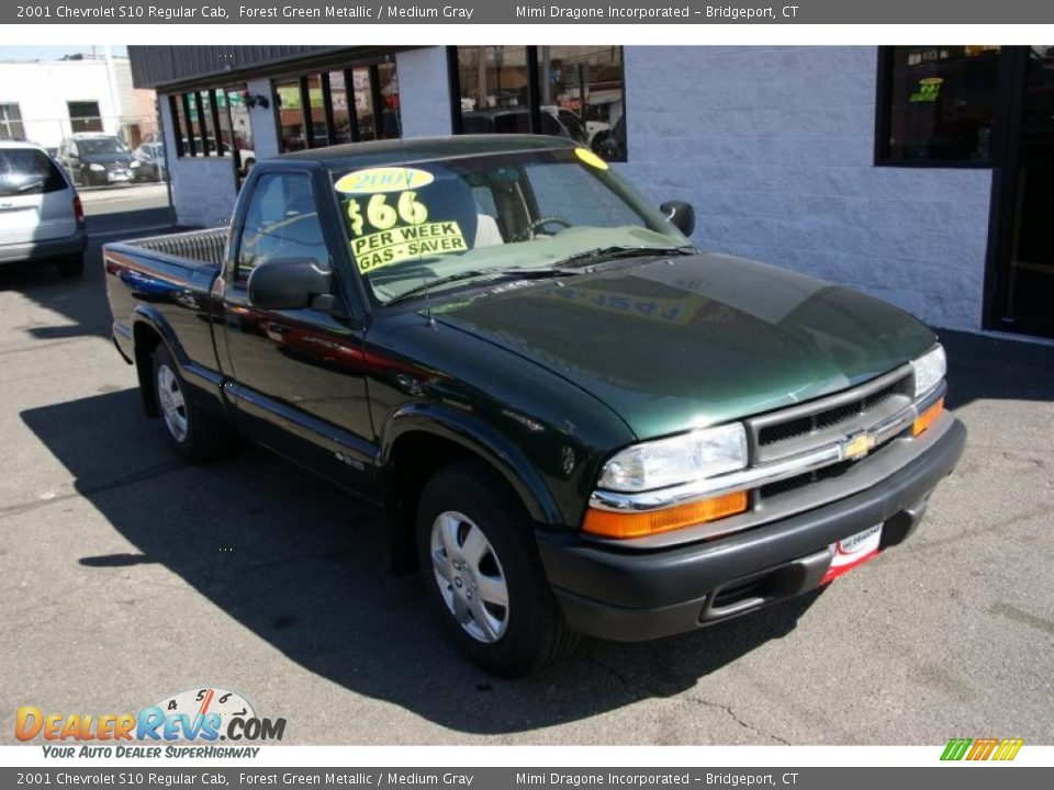 2001 Chevrolet S10 Regular Cab Forest Green Metallic / Medium Gray Photo #3