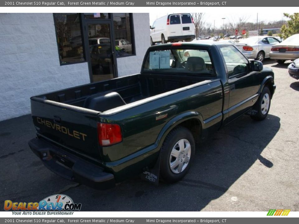 2001 Chevrolet S10 Regular Cab Forest Green Metallic / Medium Gray Photo #4
