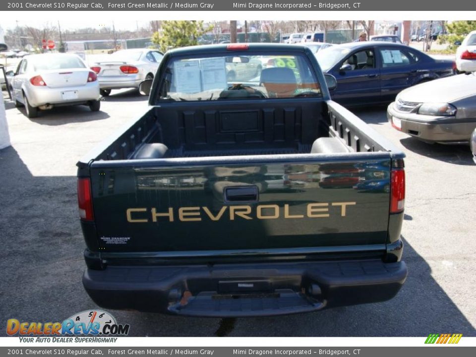 2001 Chevrolet S10 Regular Cab Forest Green Metallic / Medium Gray Photo #5