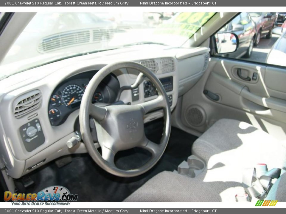 2001 Chevrolet S10 Regular Cab Forest Green Metallic / Medium Gray Photo #11