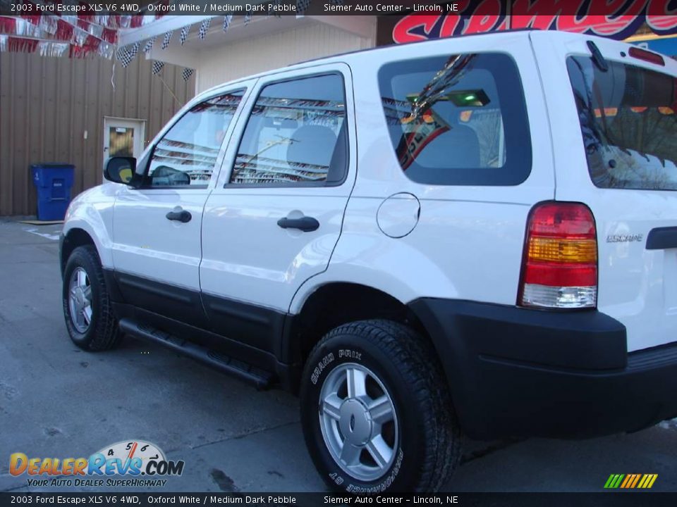 2003 Ford Escape XLS V6 4WD Oxford White / Medium Dark Pebble Photo #2