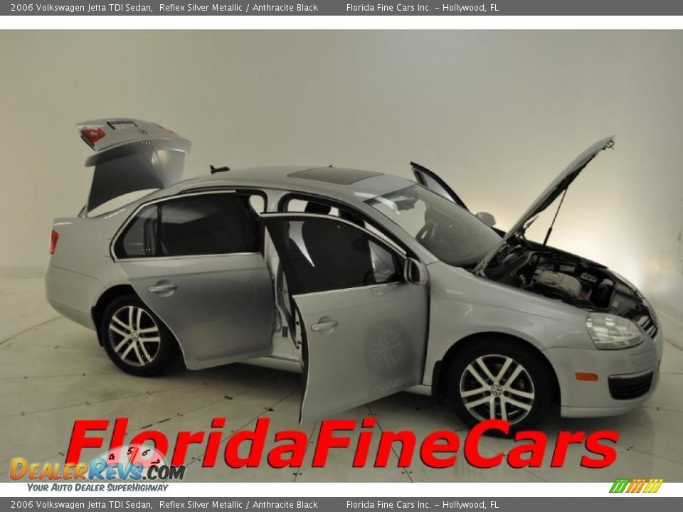2006 Volkswagen Jetta TDI Sedan Reflex Silver Metallic / Anthracite Black Photo #7