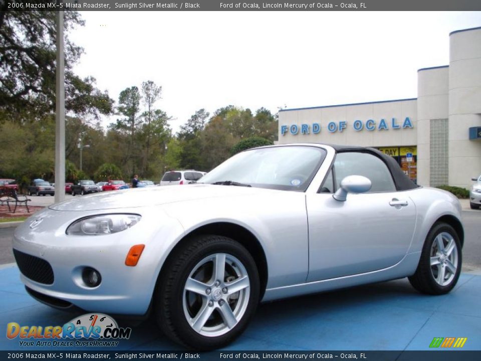 2006 Mazda MX-5 Miata Roadster Sunlight Silver Metallic / Black Photo #1