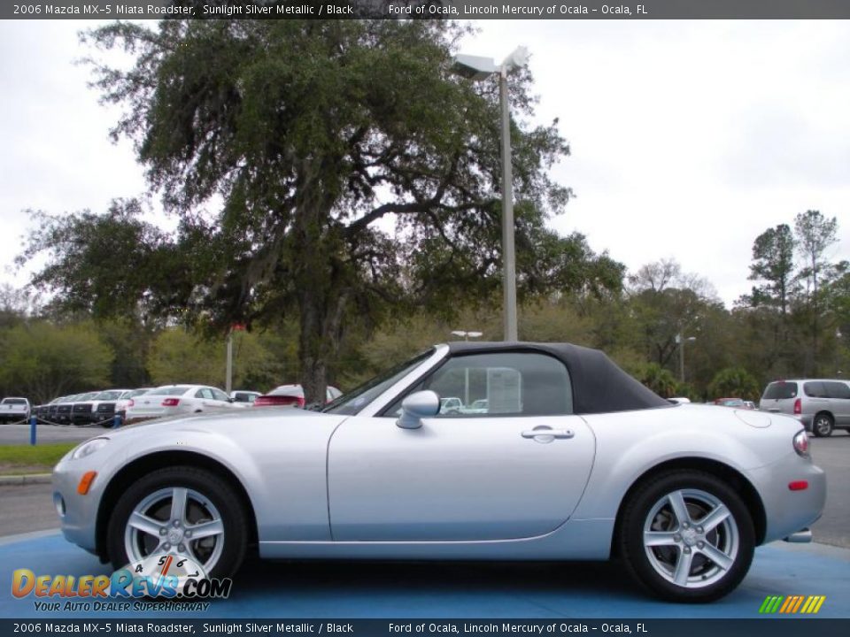 2006 Mazda MX-5 Miata Roadster Sunlight Silver Metallic / Black Photo #2