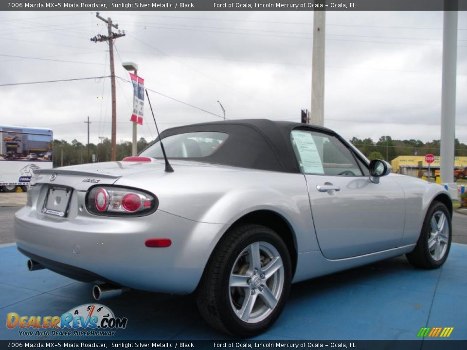 2006 Mazda MX-5 Miata Roadster Sunlight Silver Metallic / Black Photo #5