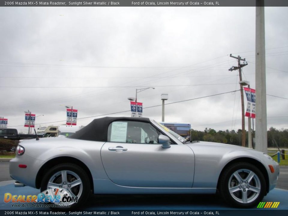 2006 Mazda MX-5 Miata Roadster Sunlight Silver Metallic / Black Photo #6