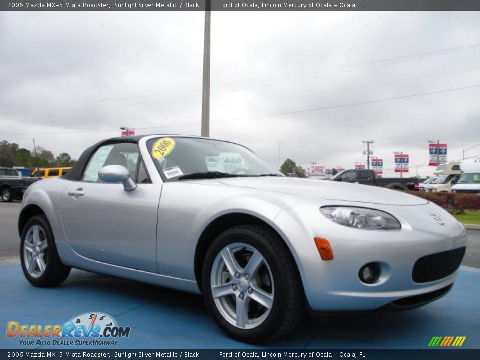 2006 Mazda MX-5 Miata Roadster Sunlight Silver Metallic / Black Photo #7