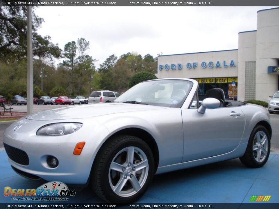 2006 Mazda MX-5 Miata Roadster Sunlight Silver Metallic / Black Photo #9