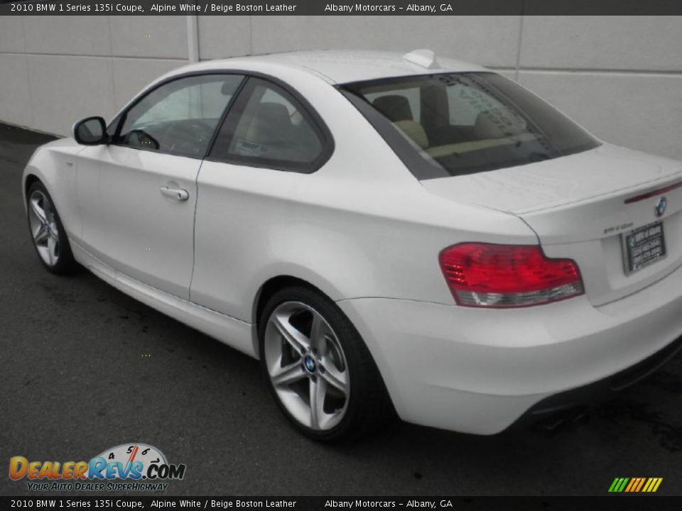 2010 BMW 1 Series 135i Coupe Alpine White / Beige Boston Leather Photo #3