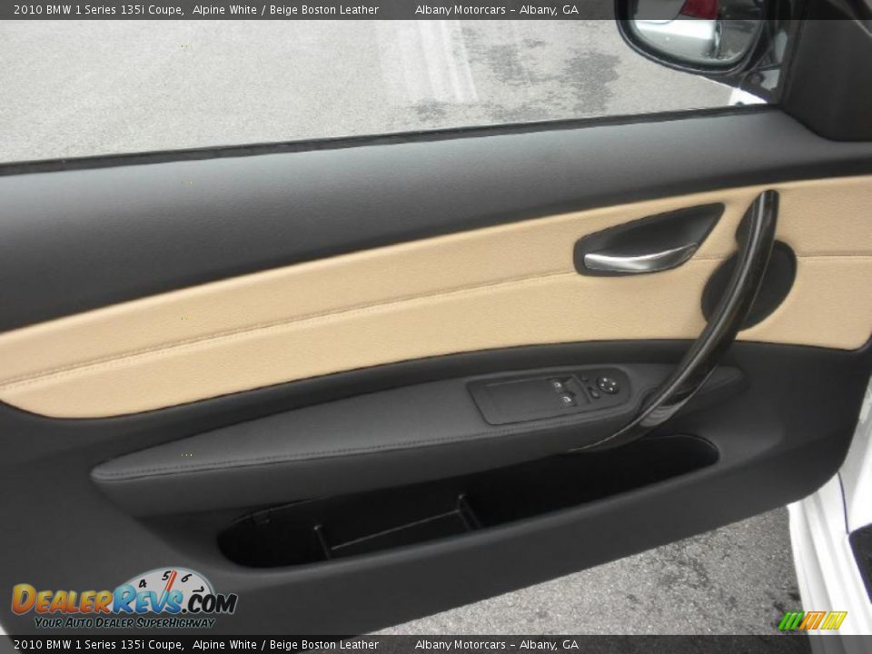 2010 BMW 1 Series 135i Coupe Alpine White / Beige Boston Leather Photo #6