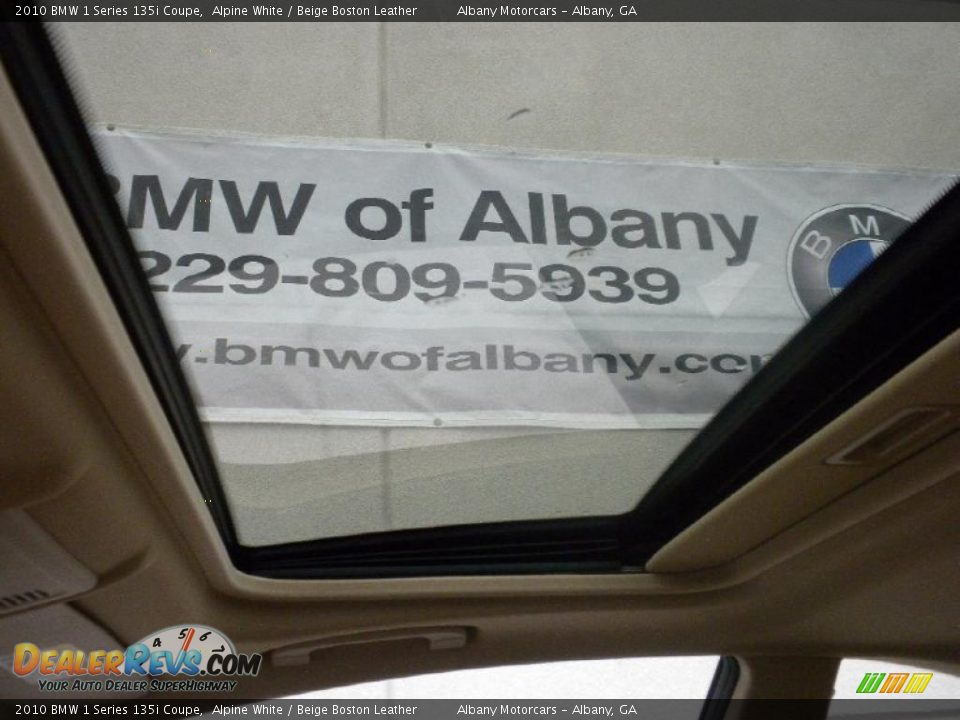 2010 BMW 1 Series 135i Coupe Alpine White / Beige Boston Leather Photo #10
