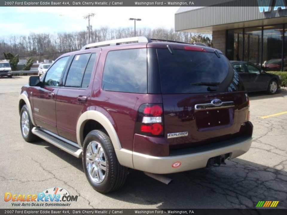 2007 Ford Explorer Eddie Bauer 4x4 Dark Cherry Metallic / Camel Photo #2