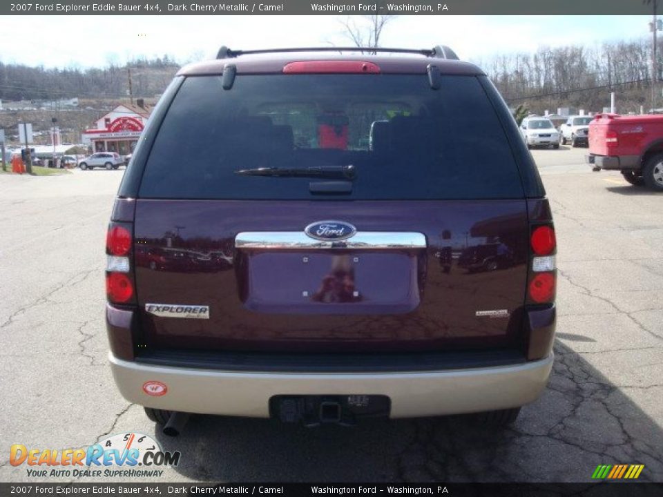 2007 Ford Explorer Eddie Bauer 4x4 Dark Cherry Metallic / Camel Photo #3