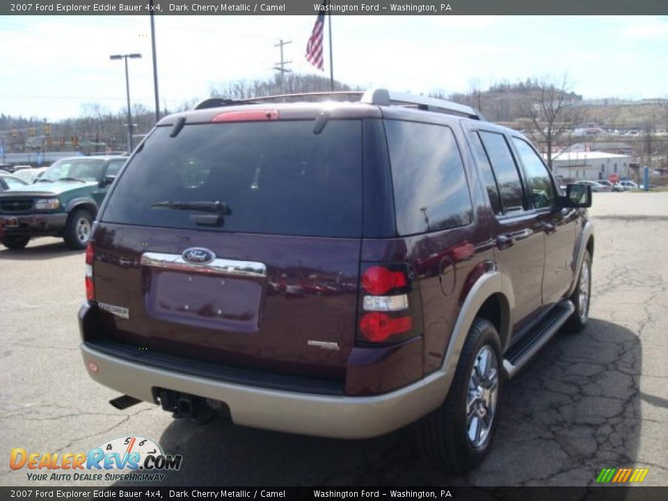 2007 Ford Explorer Eddie Bauer 4x4 Dark Cherry Metallic / Camel Photo #4