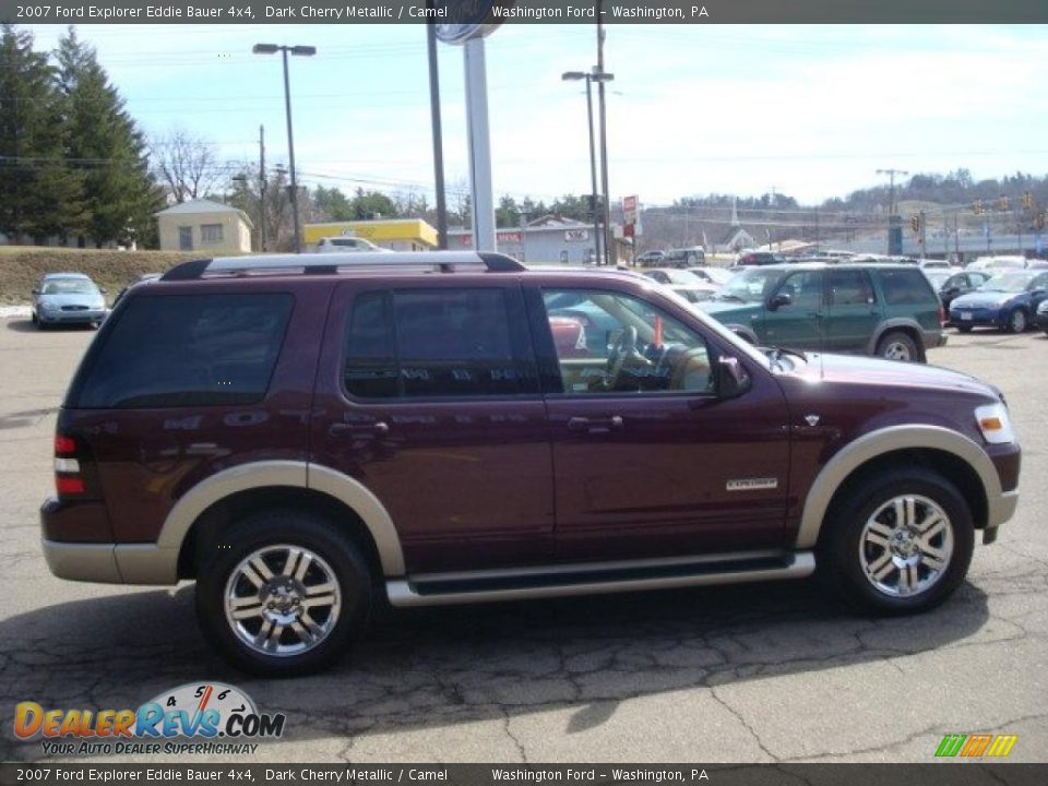 2007 Ford Explorer Eddie Bauer 4x4 Dark Cherry Metallic / Camel Photo #5