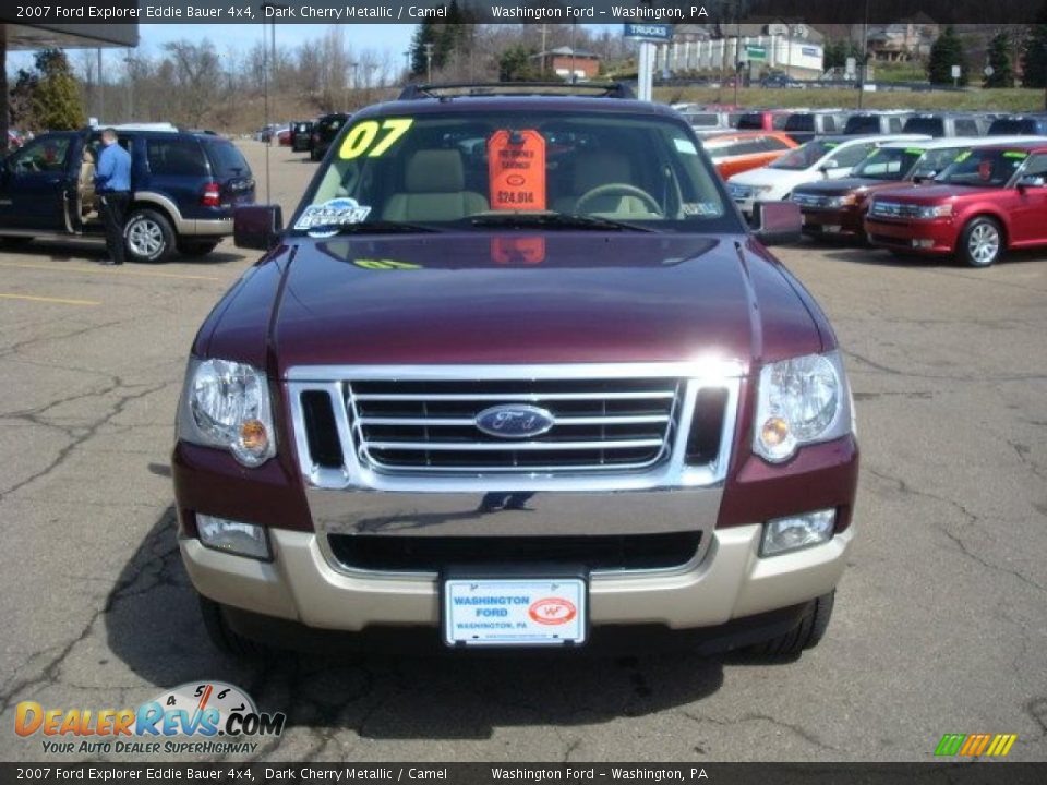 2007 Ford Explorer Eddie Bauer 4x4 Dark Cherry Metallic / Camel Photo #10