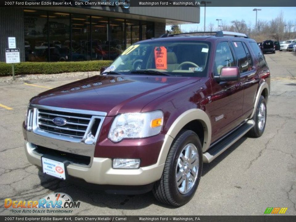 2007 Ford Explorer Eddie Bauer 4x4 Dark Cherry Metallic / Camel Photo #11