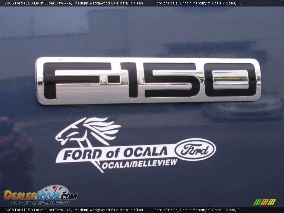 2006 Ford F150 Lariat SuperCrew 4x4 Medium Wedgewood Blue Metallic / Tan Photo #9