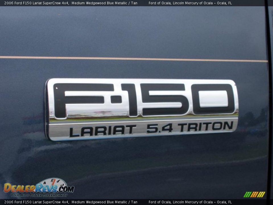 2006 Ford F150 Lariat SuperCrew 4x4 Medium Wedgewood Blue Metallic / Tan Photo #11