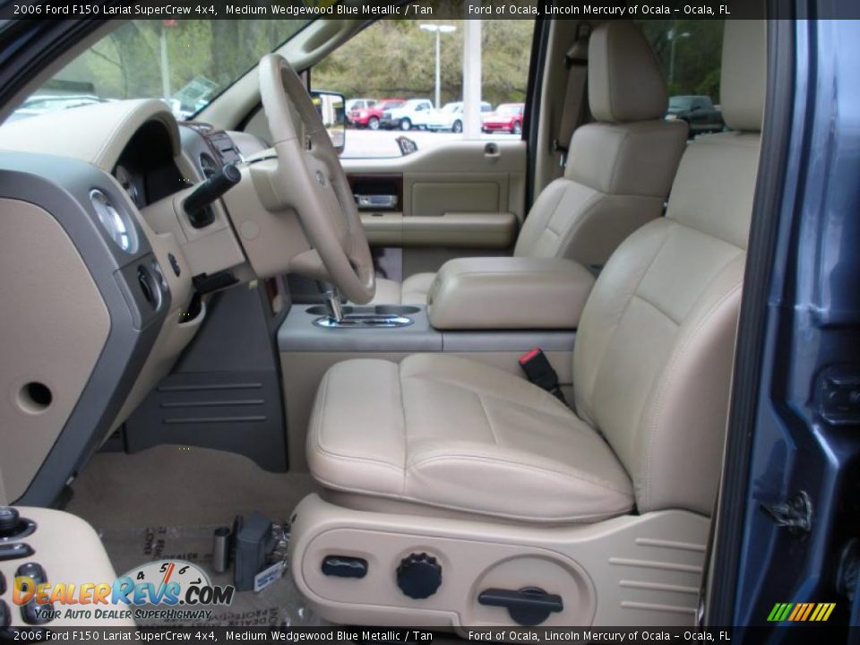 2006 Ford F150 Lariat SuperCrew 4x4 Medium Wedgewood Blue Metallic / Tan Photo #13