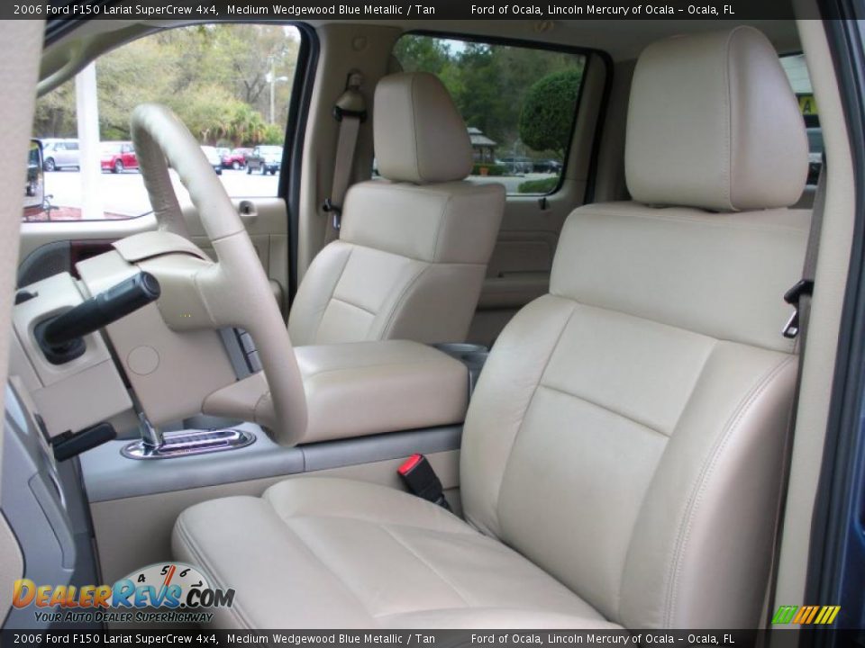 2006 Ford F150 Lariat SuperCrew 4x4 Medium Wedgewood Blue Metallic / Tan Photo #14