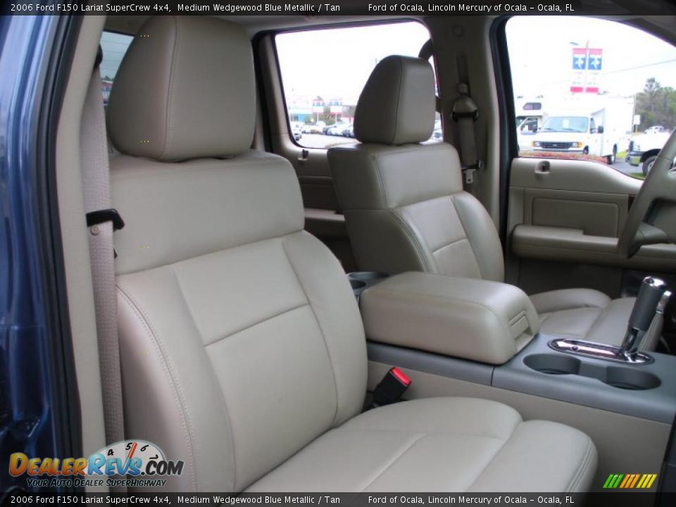2006 Ford F150 Lariat SuperCrew 4x4 Medium Wedgewood Blue Metallic / Tan Photo #18