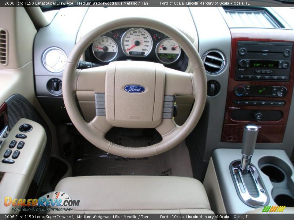 2006 Ford F150 Lariat SuperCrew 4x4 Medium Wedgewood Blue Metallic / Tan Photo #20