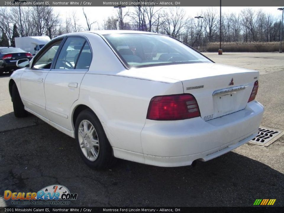 2001 Mitsubishi Galant ES Northstar White / Gray Photo #3