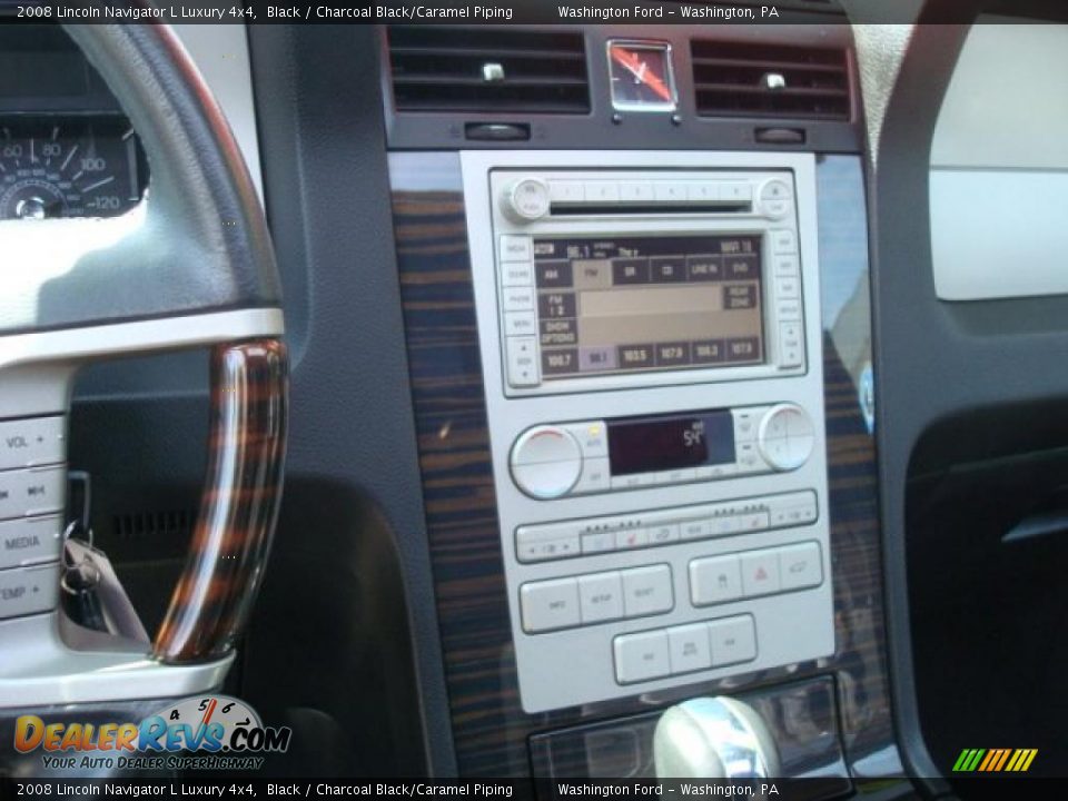 2008 Lincoln Navigator L Luxury 4x4 Black / Charcoal Black/Caramel Piping Photo #18
