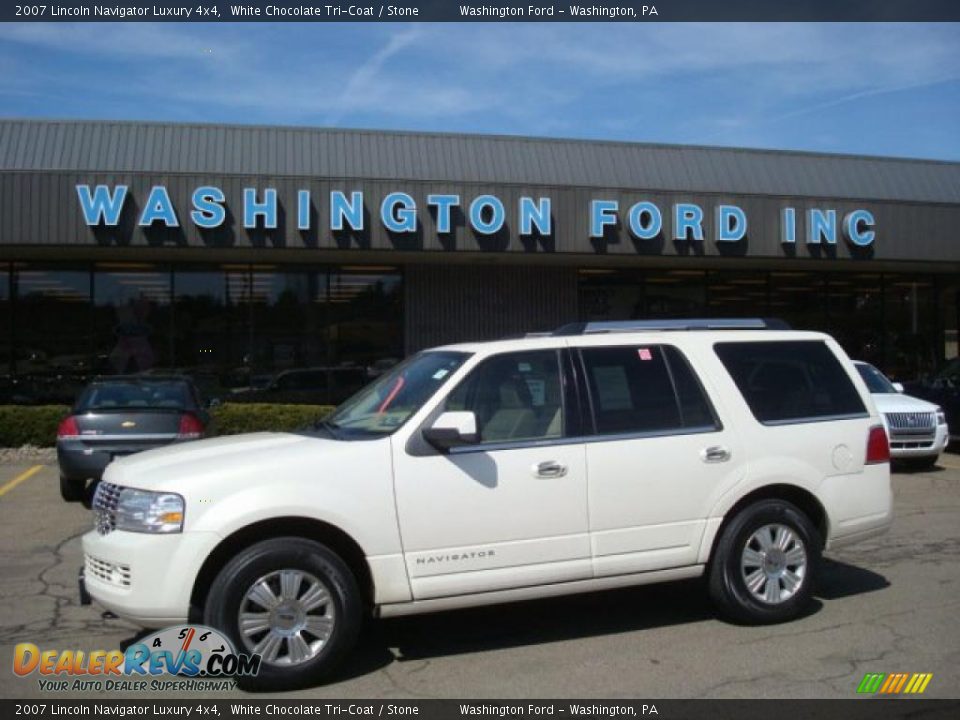 2007 Lincoln Navigator Luxury 4x4 White Chocolate Tri-Coat / Stone Photo #1