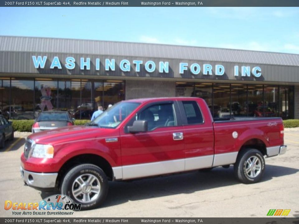 2007 Ford F150 XLT SuperCab 4x4 Redfire Metallic / Medium Flint Photo #1