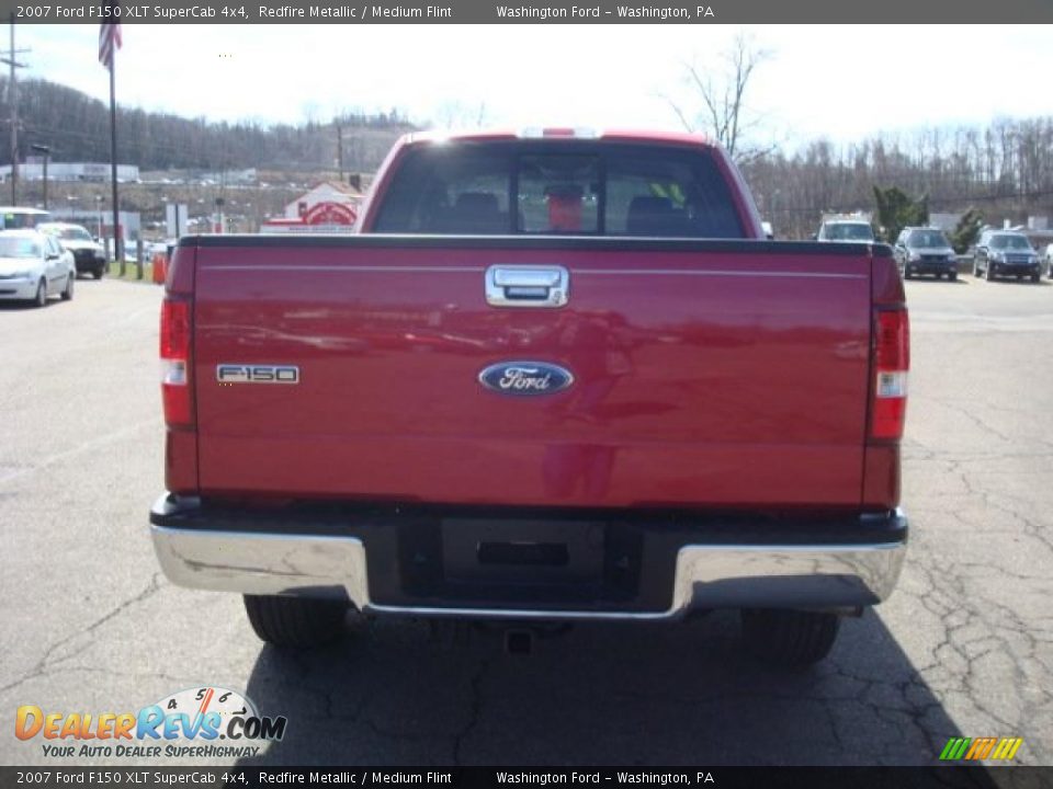 2007 Ford F150 XLT SuperCab 4x4 Redfire Metallic / Medium Flint Photo #3