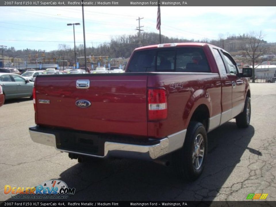 2007 Ford F150 XLT SuperCab 4x4 Redfire Metallic / Medium Flint Photo #4