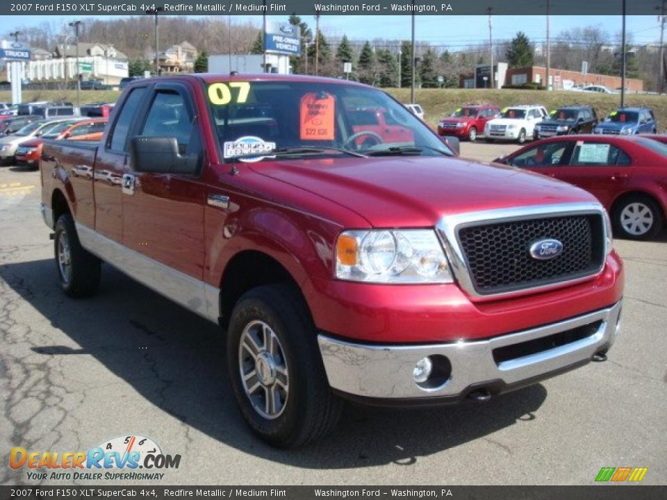2007 Ford F150 XLT SuperCab 4x4 Redfire Metallic / Medium Flint Photo #6