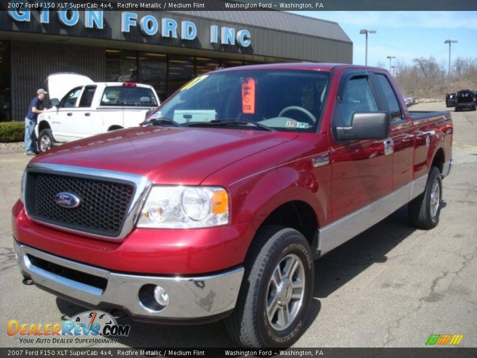 2007 Ford F150 XLT SuperCab 4x4 Redfire Metallic / Medium Flint Photo #11