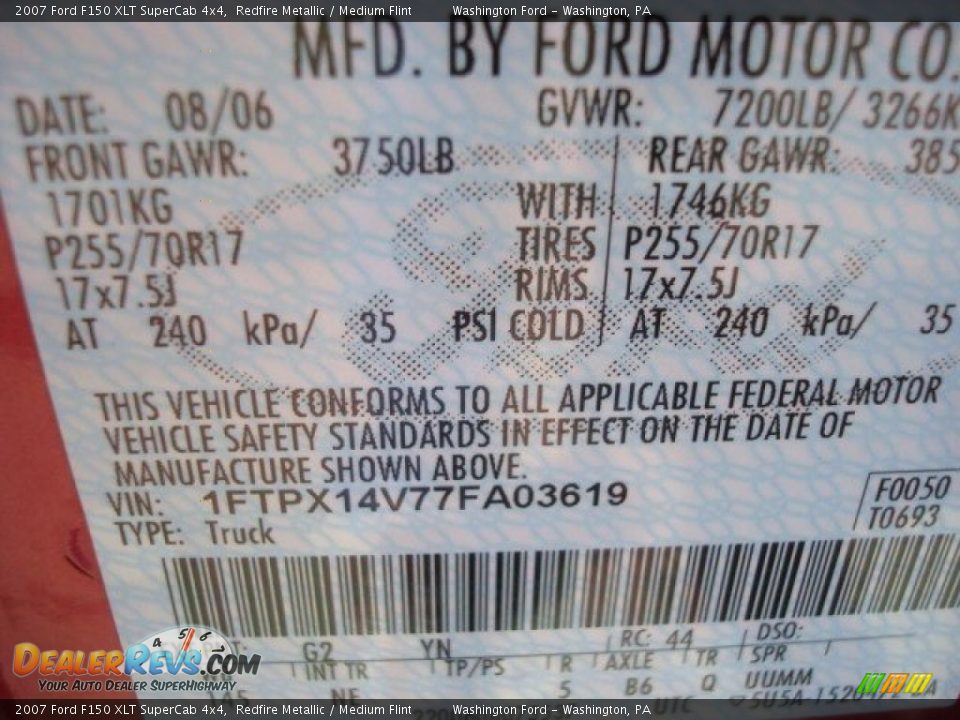 2007 Ford F150 XLT SuperCab 4x4 Redfire Metallic / Medium Flint Photo #19