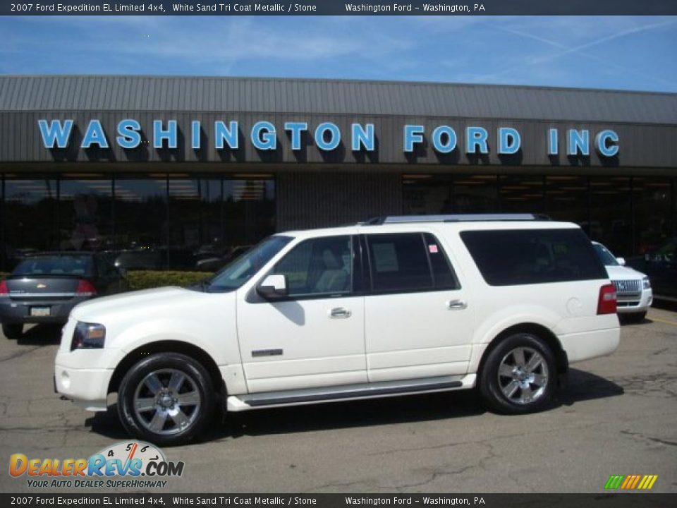 2007 Ford Expedition EL Limited 4x4 White Sand Tri Coat Metallic / Stone Photo #1