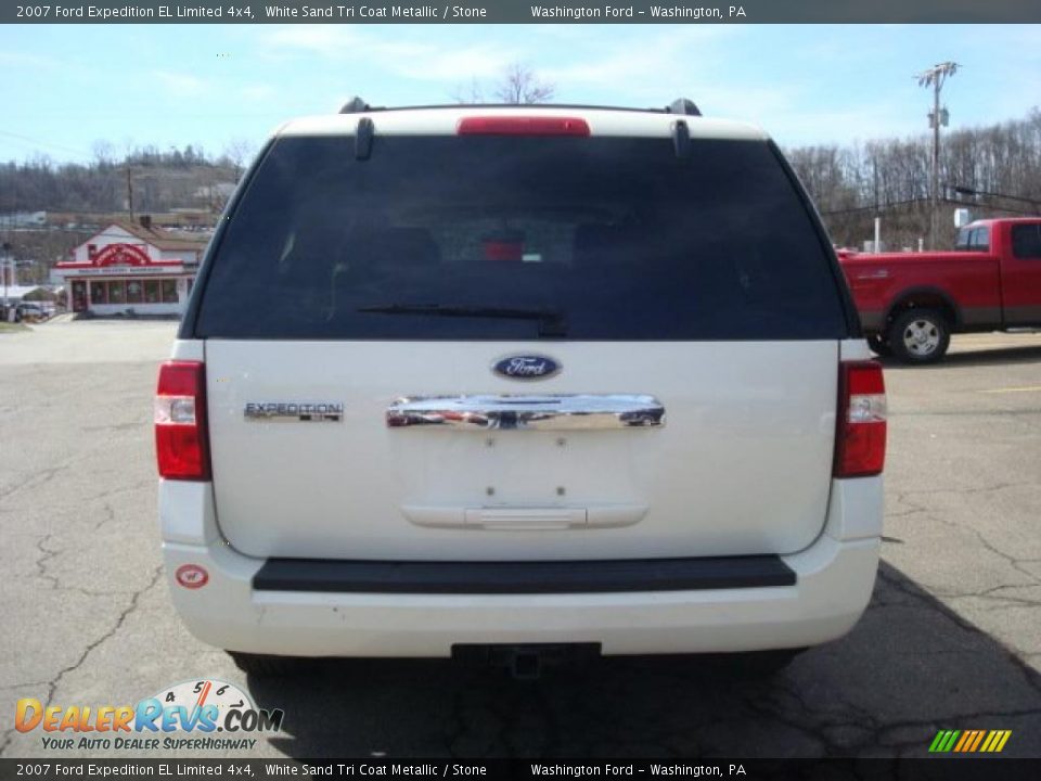 2007 Ford Expedition EL Limited 4x4 White Sand Tri Coat Metallic / Stone Photo #3