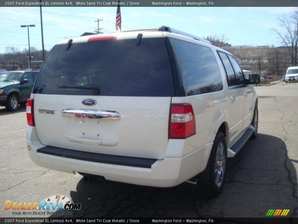 2007 Ford Expedition EL Limited 4x4 White Sand Tri Coat Metallic / Stone Photo #4