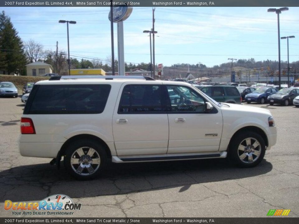 2007 Ford Expedition EL Limited 4x4 White Sand Tri Coat Metallic / Stone Photo #5