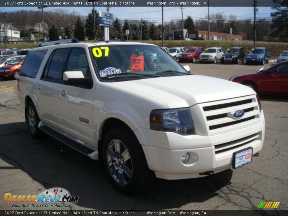 2007 Ford Expedition EL Limited 4x4 White Sand Tri Coat Metallic / Stone Photo #6
